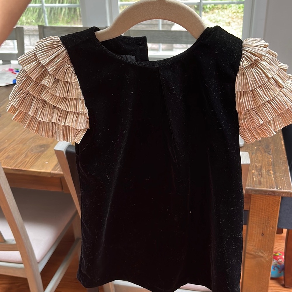 Janie & Jack x Rachel Zoe Black Velvet Dress